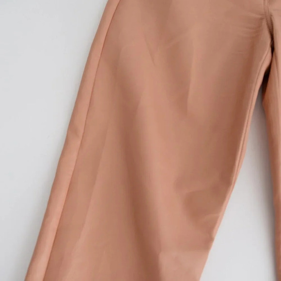 Aritzia Wilfred The Melina Pant Terracotta  Vegan Leather Straight Leg 8 - Picture 8 of 13